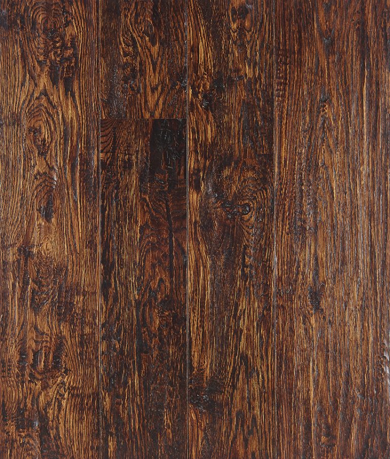 White Oak, Natural Character, Hand Scraped, Tobacco Stain