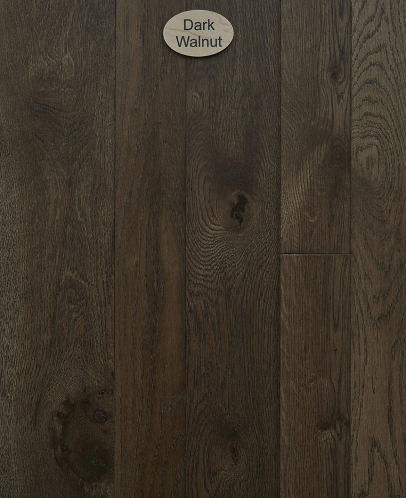 white oak natural character dark walnut stain