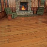 Live Sawn White Oak, Custom Footworn Distressed, Natural Finish - fireplace