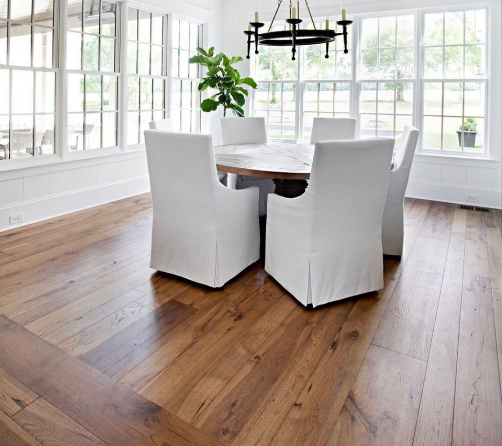 Hickory, Natural Character, Lakeview Cove Stain - dining room