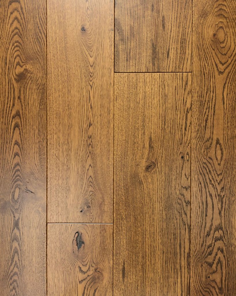 example of white oak custom stain panel